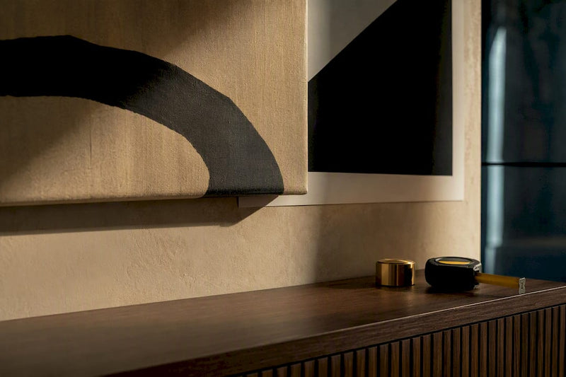 Canvas and poster wall styling detail