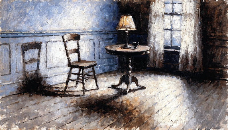 Henry Ossawa Tanner's 1893 painting The Banjo Lesson, showing an older Black man seated with a boy on his lap, guiding the boy's hands on a banjo.