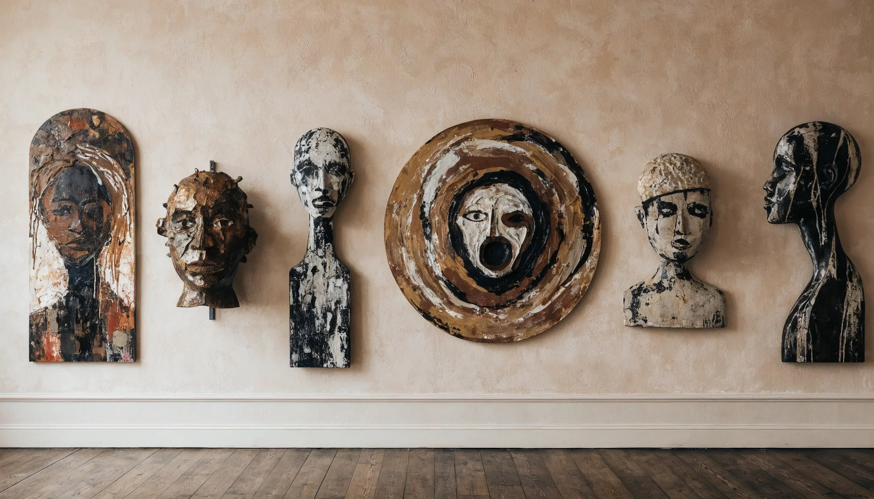 A cohesive gallery wall of themed Black-art works arranged with intention